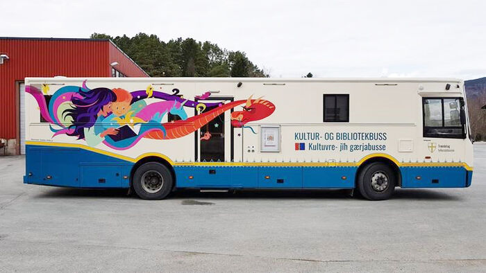 Bildet viser kultur- og bibliotekbussen.