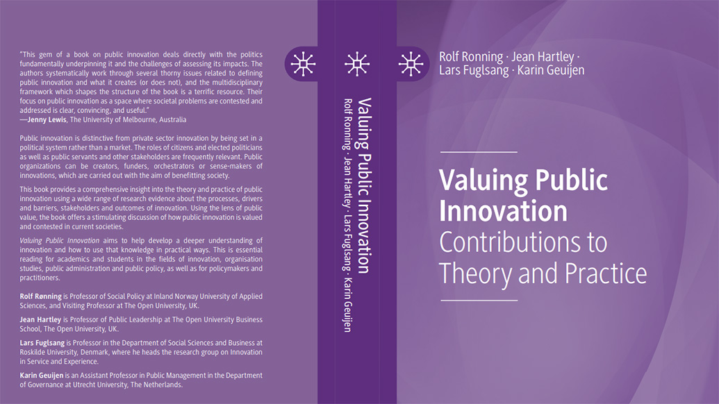 Valuing Public Innovation. Contrubutions to Theory and Practice kommer ut på det anerkjente forlaget Palgrave Macmillan i oktober.