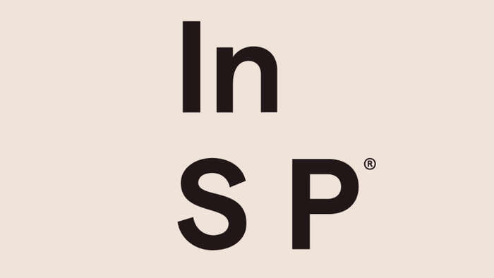 Logoen til Innlandet Science Park som er bokstavene InSP på beige-rosa bakgrunn
