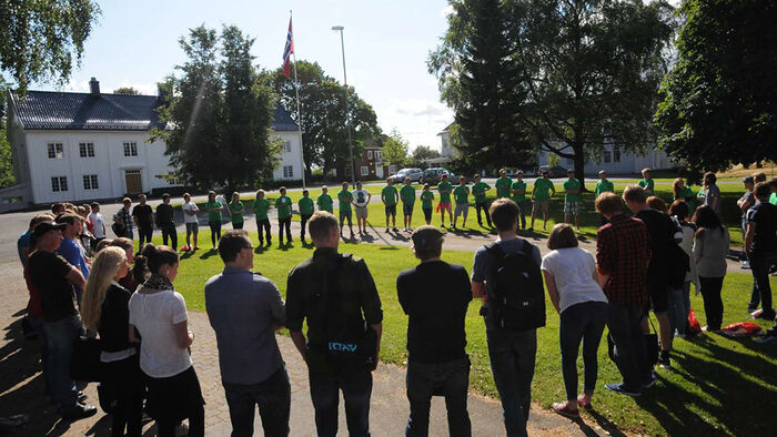 Fra studiestart på Blæstad i 2017. (Foto: HINN)