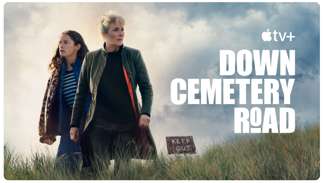 Reklameplakat Down Cemetry Road med to damer