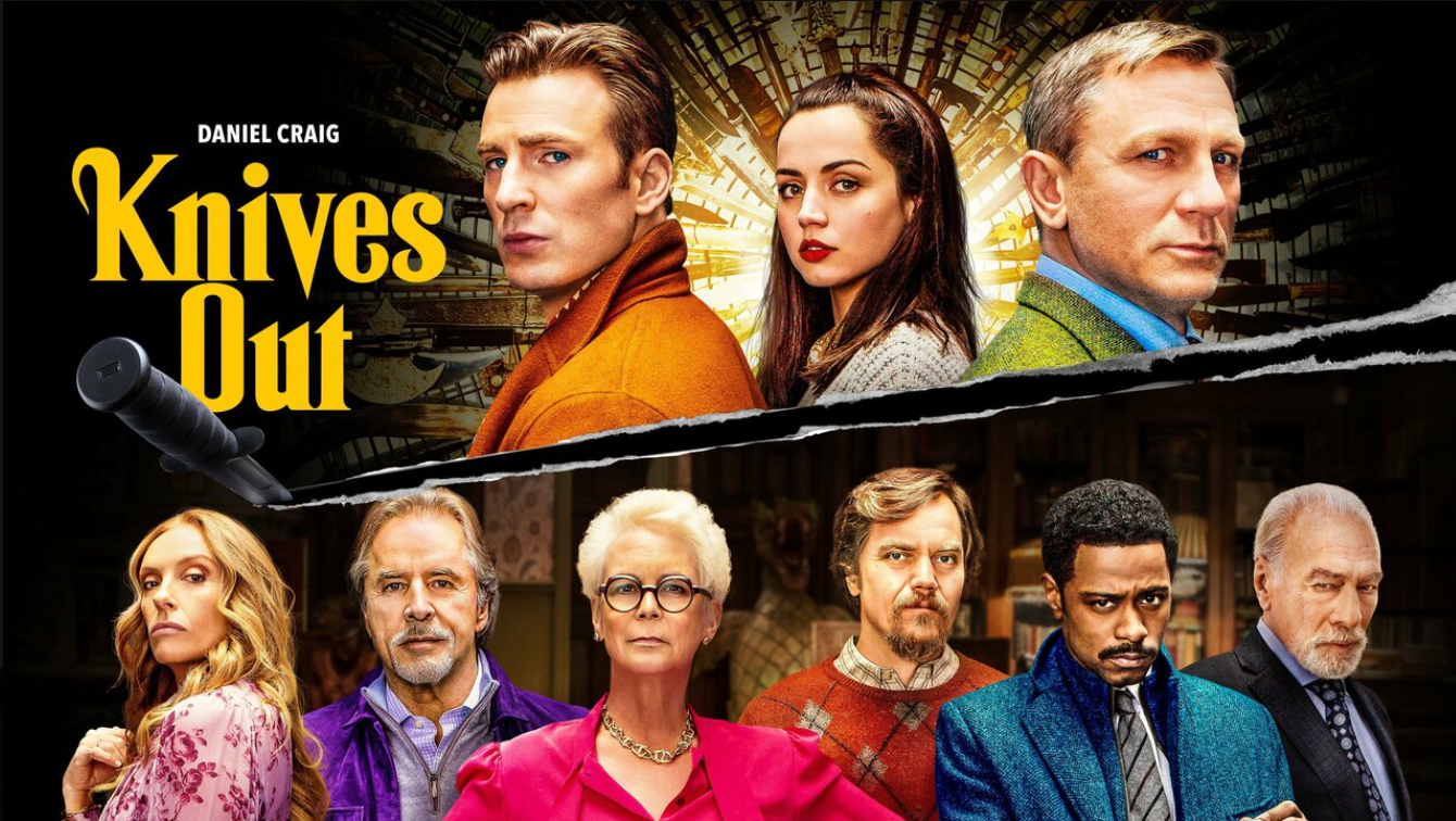 Mange personer på en filmplakat