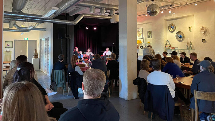 Bransjepraten er først og fremst et studenttiltak, men åpen også for alle andre interesserte. (Foto: HINN)