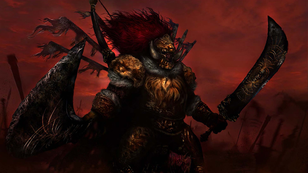 Zen Chumphon Singhakawi's picture, showing a large, dark character in front of a red background.
