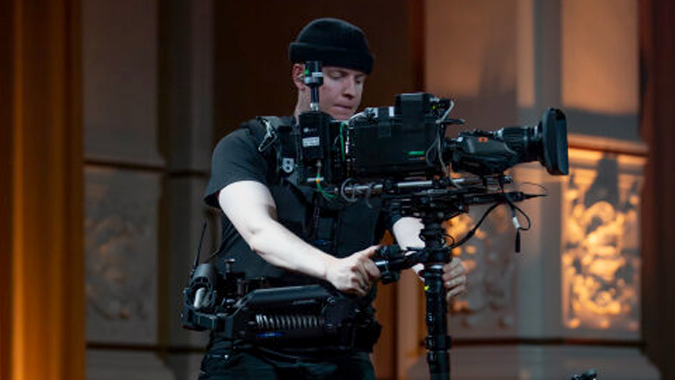 Steadycam rigg i aksjon under TV innspilling