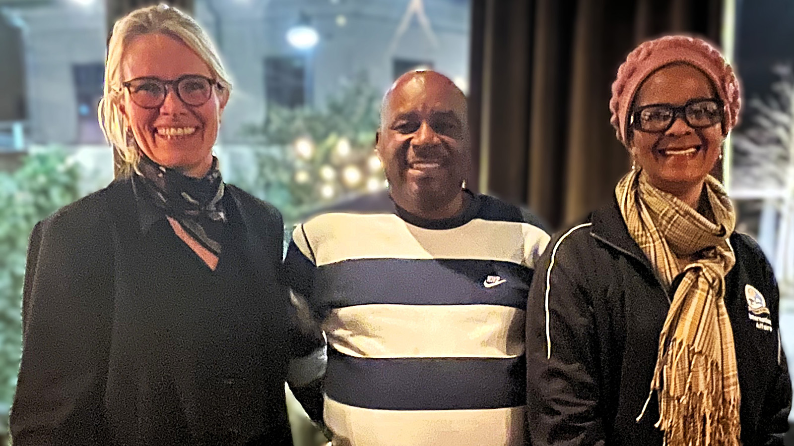 Pro-Rector Stine Grønvold, Director of Research Thembinkosi Mabila, and Director of Internationalisation Nonceba Mbambo-Kekana.