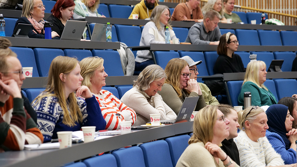 Bildet viser noen av deltakerene på fagdagen i auditorium 1.