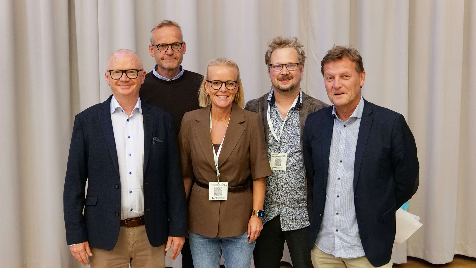 Gruppebilde av fem medlemmer av Samarbeidsforum Innlandet