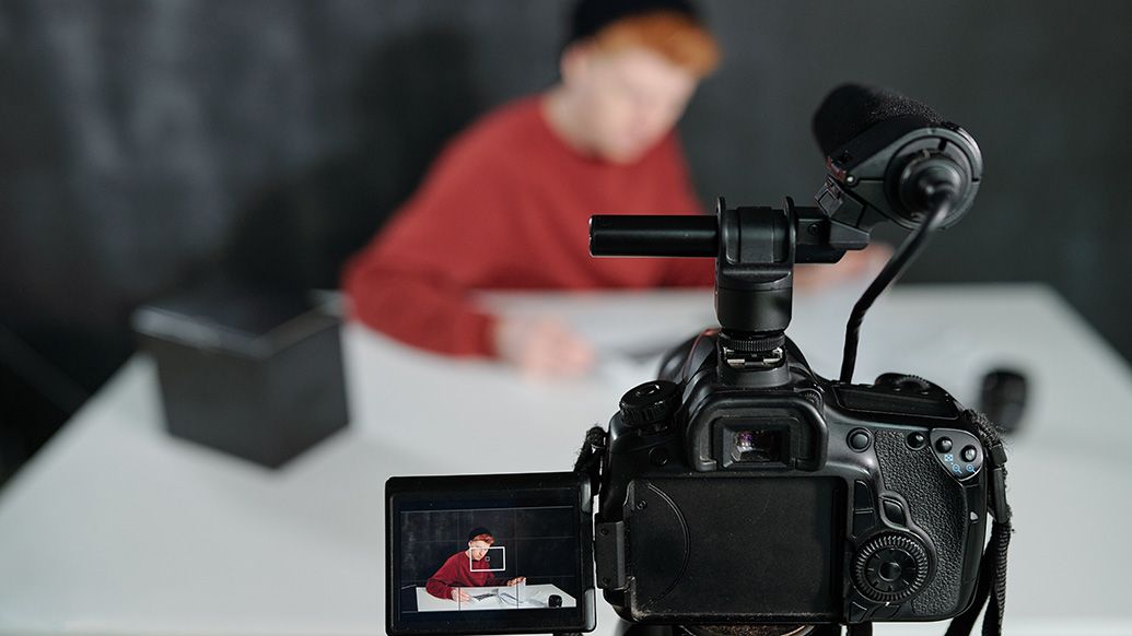 Kamera som filmer arbeidssituasjon
