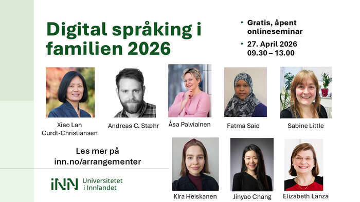 Banner med bilder av foreleserne