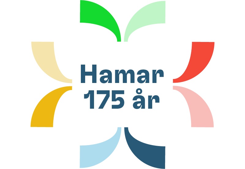 Logo av Hamar kommunes 175-årsjubileum.