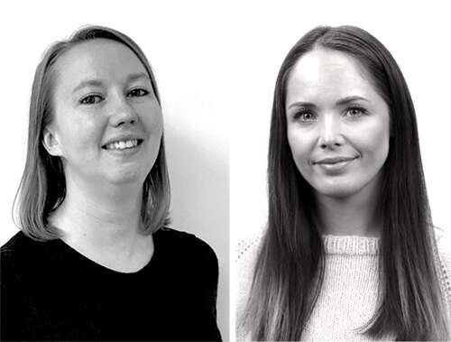 Portrettbilder av Caroline Løwe Ødegaard og Kristina Snerling Simensen