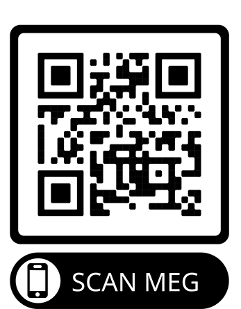 QR kode for Kroppkunn og Sexkunn på tegnspråk. Under koden står det "Scann meg".