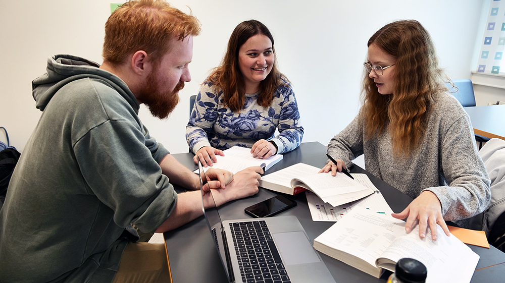 Illustrasjonsbilde av læringsassistent i arbeid med studenter