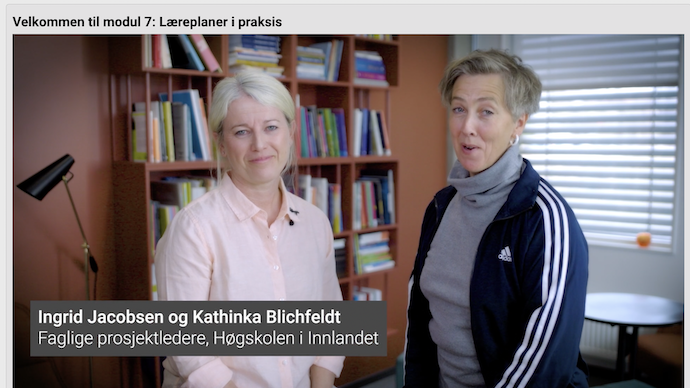 Bilde av Ingrid Jacobsen og Kathinka Blichfeldt som er faglig ansvarlige for modul 7.