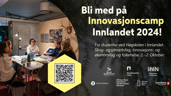 plakat med info om innovasjonscamp 2023