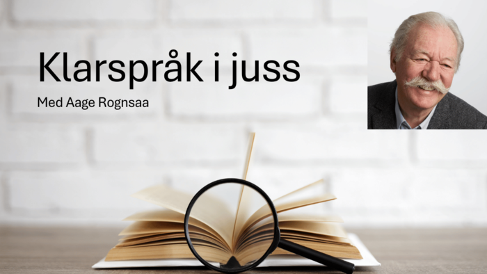 Arrangementsbilde med en åpen bok og et forstørrelsesglass. Bilde av Aage Rognsaa til høyre i bildet og tekst på arrangementet oppe på.