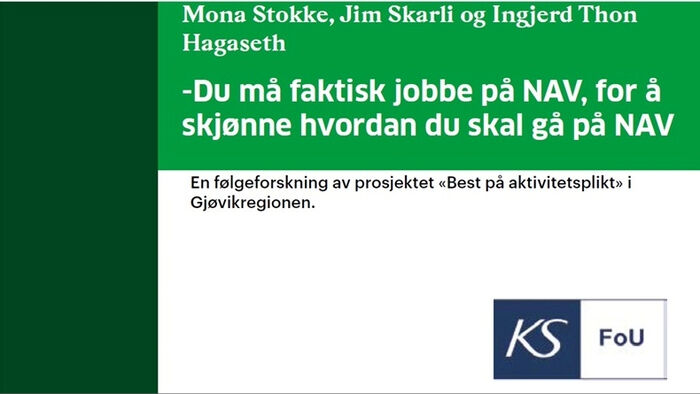 forside forskningsrapport i grønn og hvit og med forfattere og tittel 