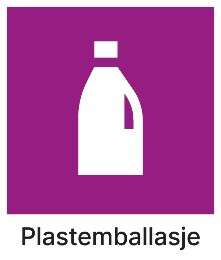 Bilde viser symbol for plastemballasje