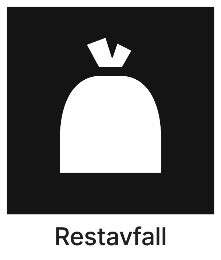 Bilde viser symbol som illustrerer restavfall.