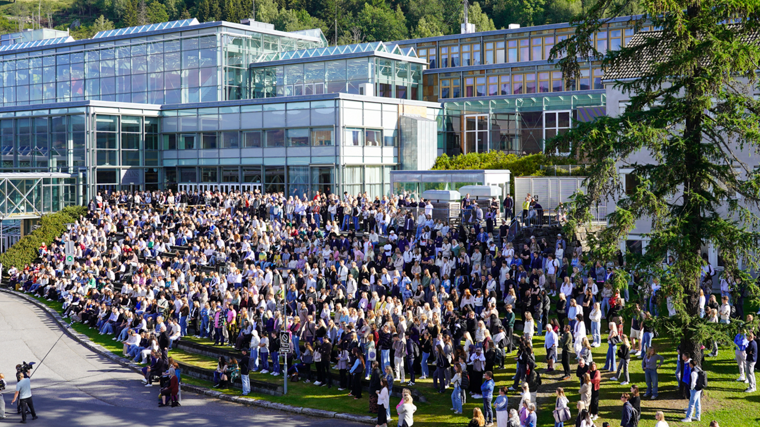 Studenter på studiestart på campus LIllehammer i 2024