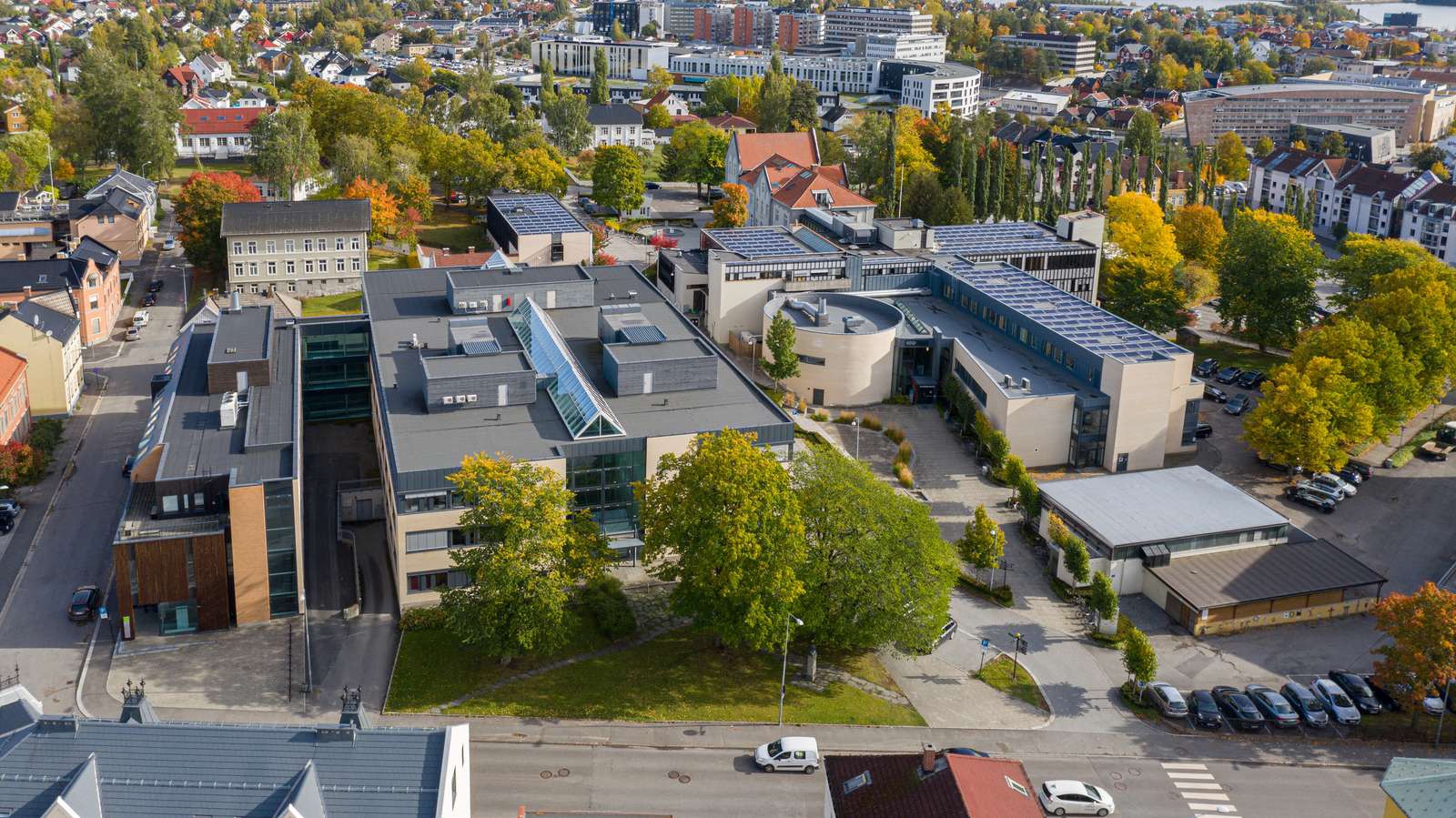 Dronebilde studiested Hamar 