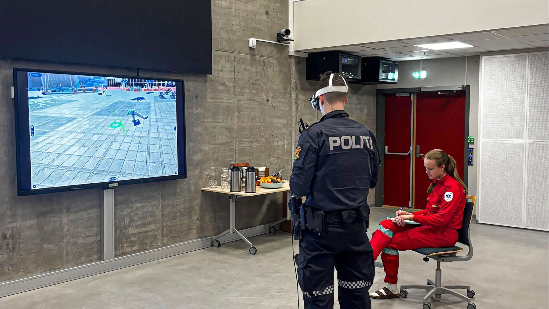 Oversiktsbilde inne i øvingsrommet til PROTECT