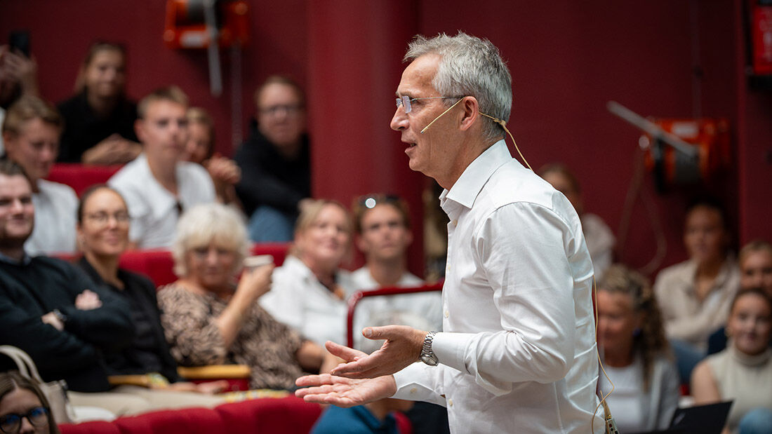 Portrett Jens Stoltenberg. 