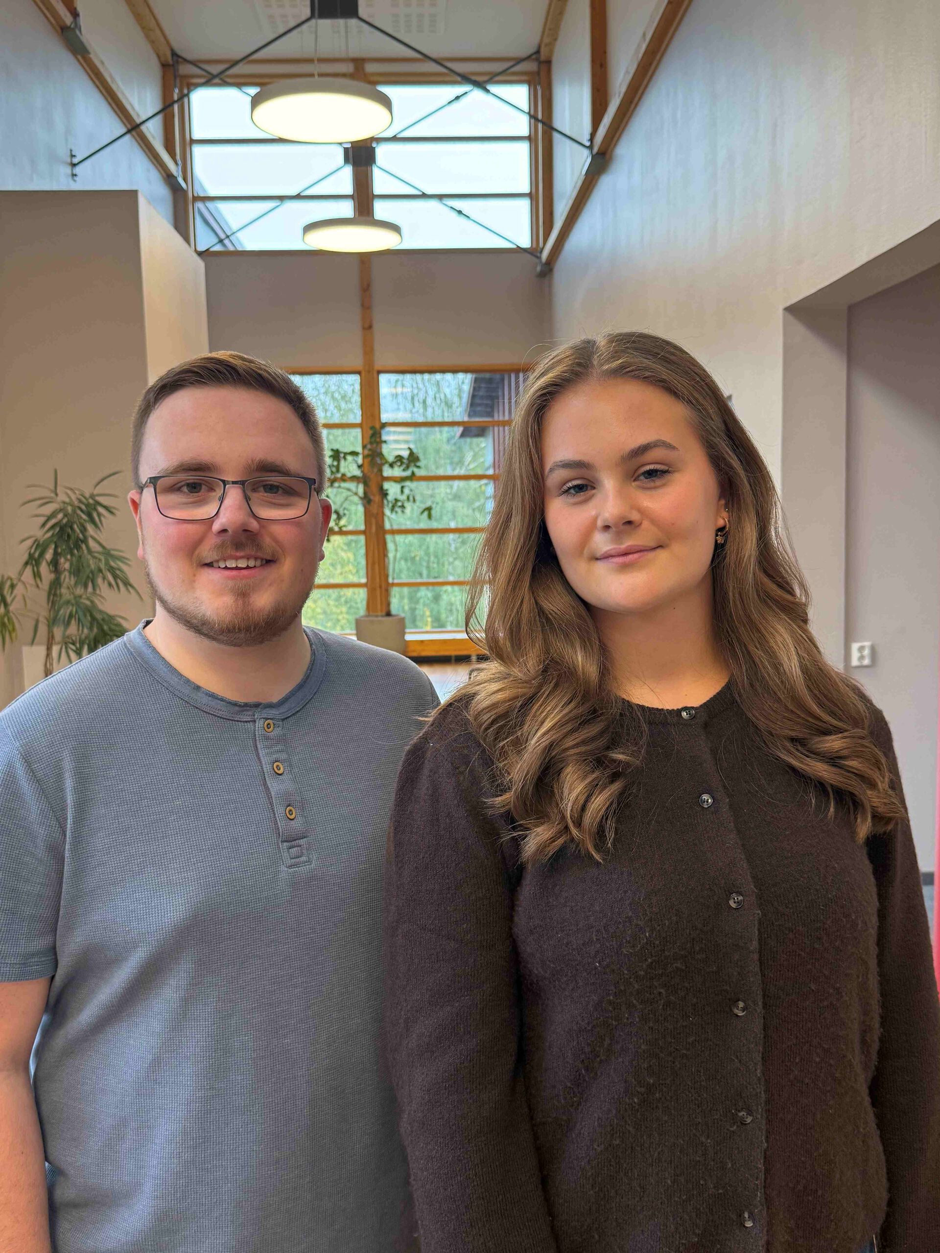 Portrettbilde av studentene Nicolay og Nora
