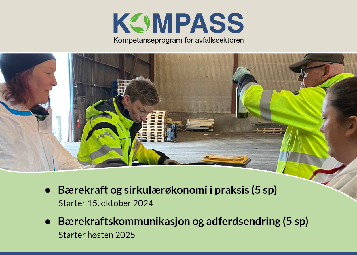 Bilder av gjenvinningsmateriale så som eggekartong, papp, plast og glass.