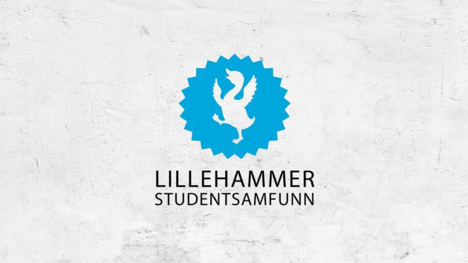 Logo for Lillehammer Studentsamfunn. En blå sirkel med utkutt av en glad and.
